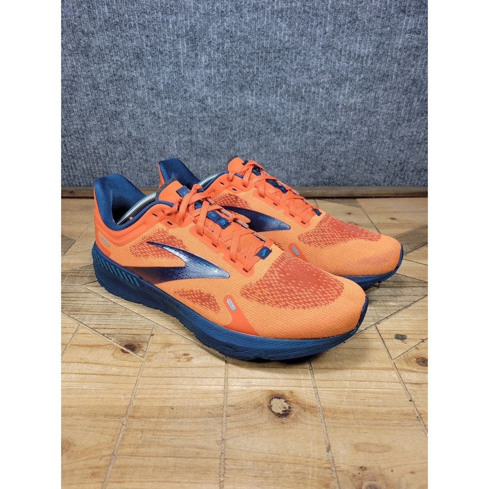 Brooks Launch GTS 9 Mens 11.5 Speed Orange Blue Running Shoes  1103871D854